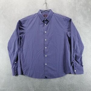 UNTUCKit Shirt Mens Medium Blue Micro Floral Long Sleeve Button Front Cotton